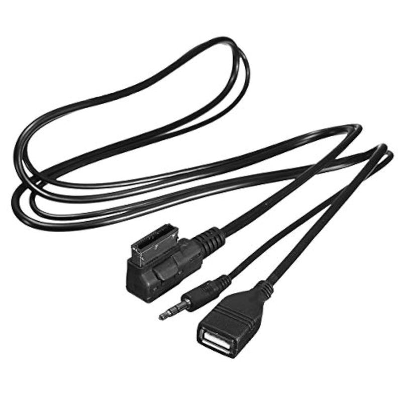 Keenso USB 3.5mm Aux Cable Adapter AMI MMI Audio Music Interface Cord Charger Cable for S5 Q5 Q7 A3 A4L A5 A1